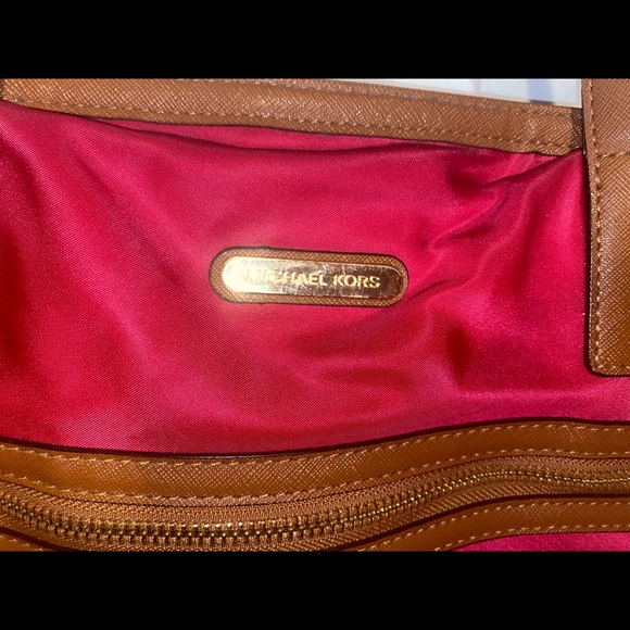 Michael Kors Pink Nylon Leather Large Tote Bag - Picture 3 of 13